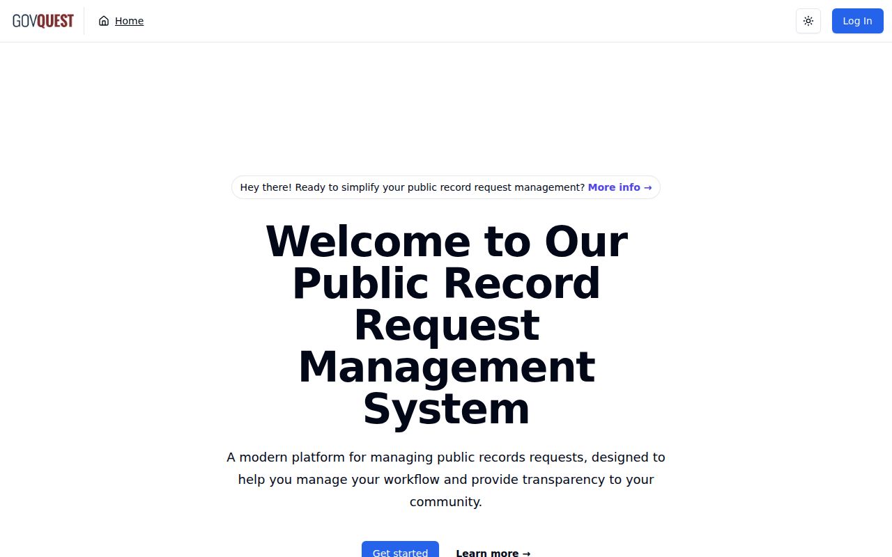 GovQuest police records request vendor for Broomfield police records