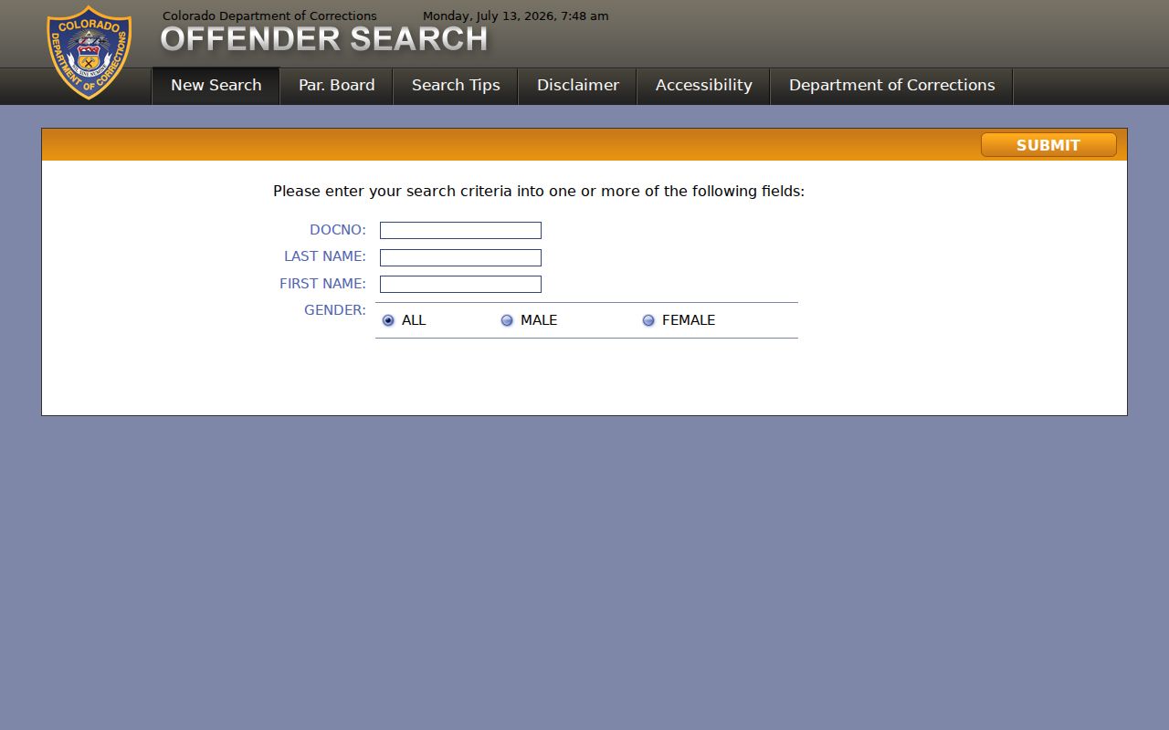 Broomfield County arrest records and court charges Colorado DOC offender search
