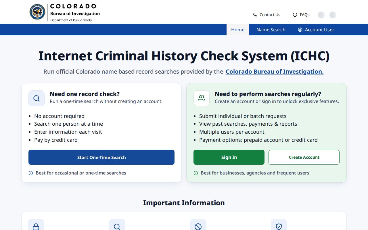 Broomfield County criminal court records Colorado Bureau of Investigation criminal history portal